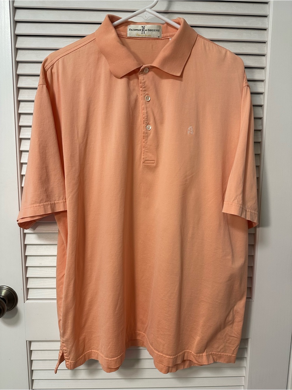 Fairway & Greene Peach Short-Sleeve Polo L
